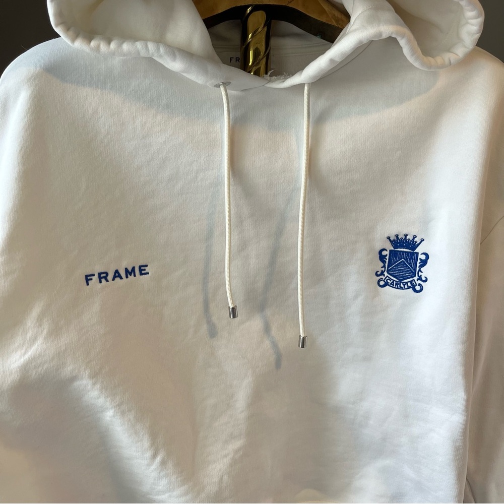 $248 The Carlyle Hotel X Frame White Hoodie Sweatshirt Small Limited Edition View 3